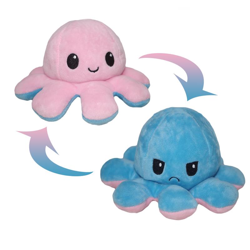 雙面心情反轉(zhuǎn)章魚毛絨公仔